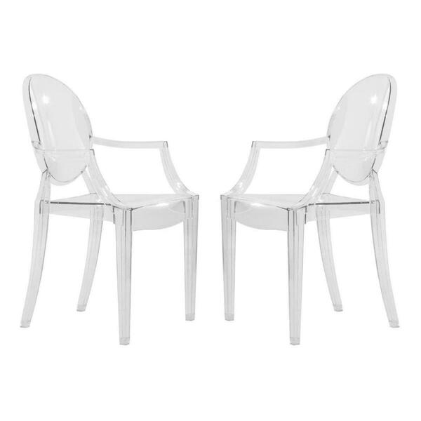 Kd Americana Carroll Modern Acrylic Chair - Clear, 2PK KD3036414